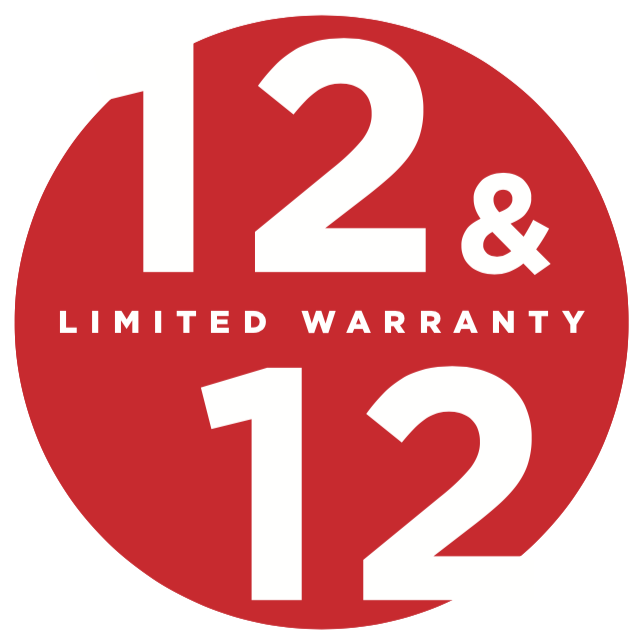 12 12 limited warranty logo