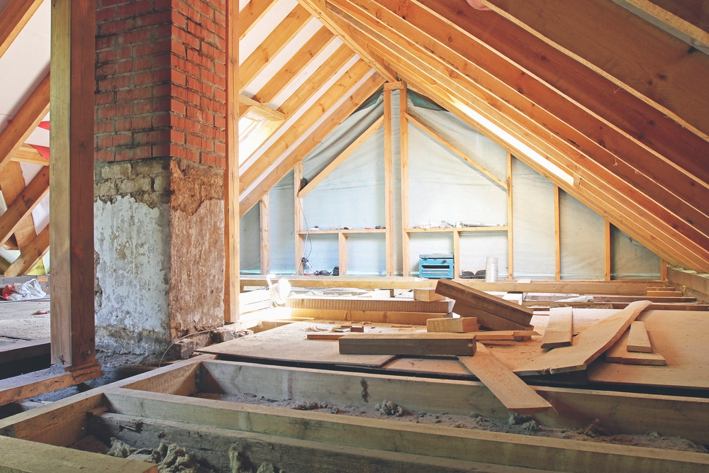 attic about to get cellulose insulation