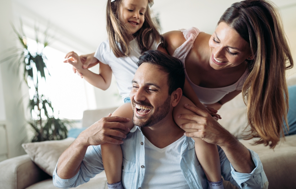 Picture of happy family with children