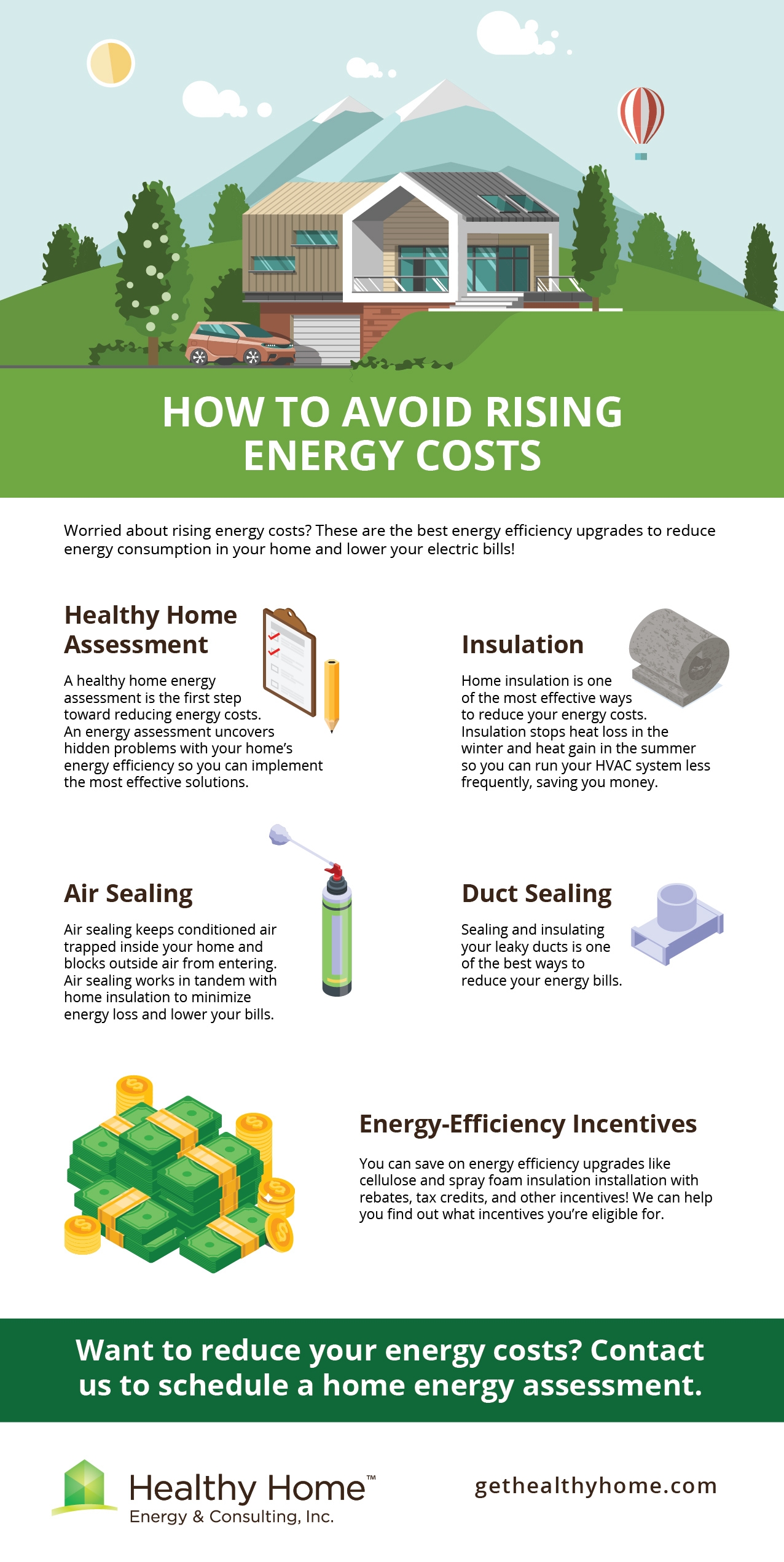 How to Avoid Rising Energy Costs infographic