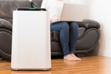 air purifier in room at home