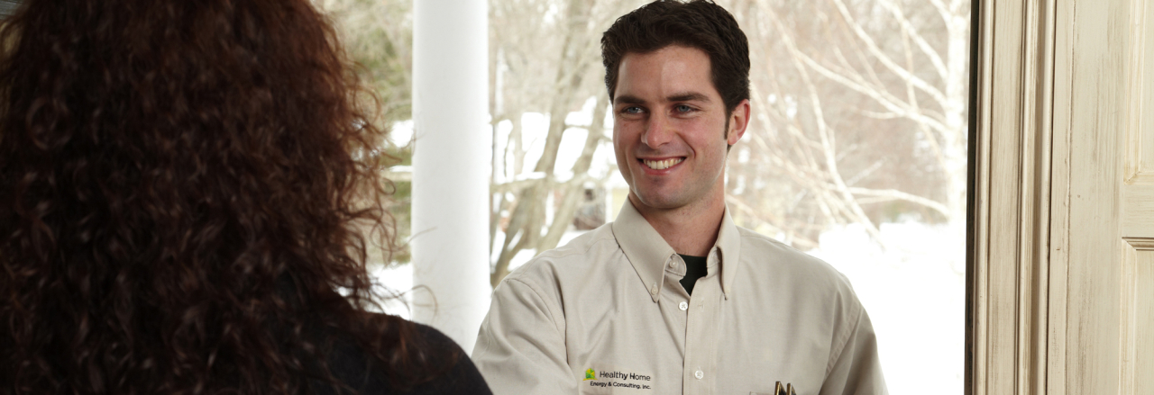 Healthy Home Energy & Consulting, Healthy Home Specialist entering a home, Westchester NY