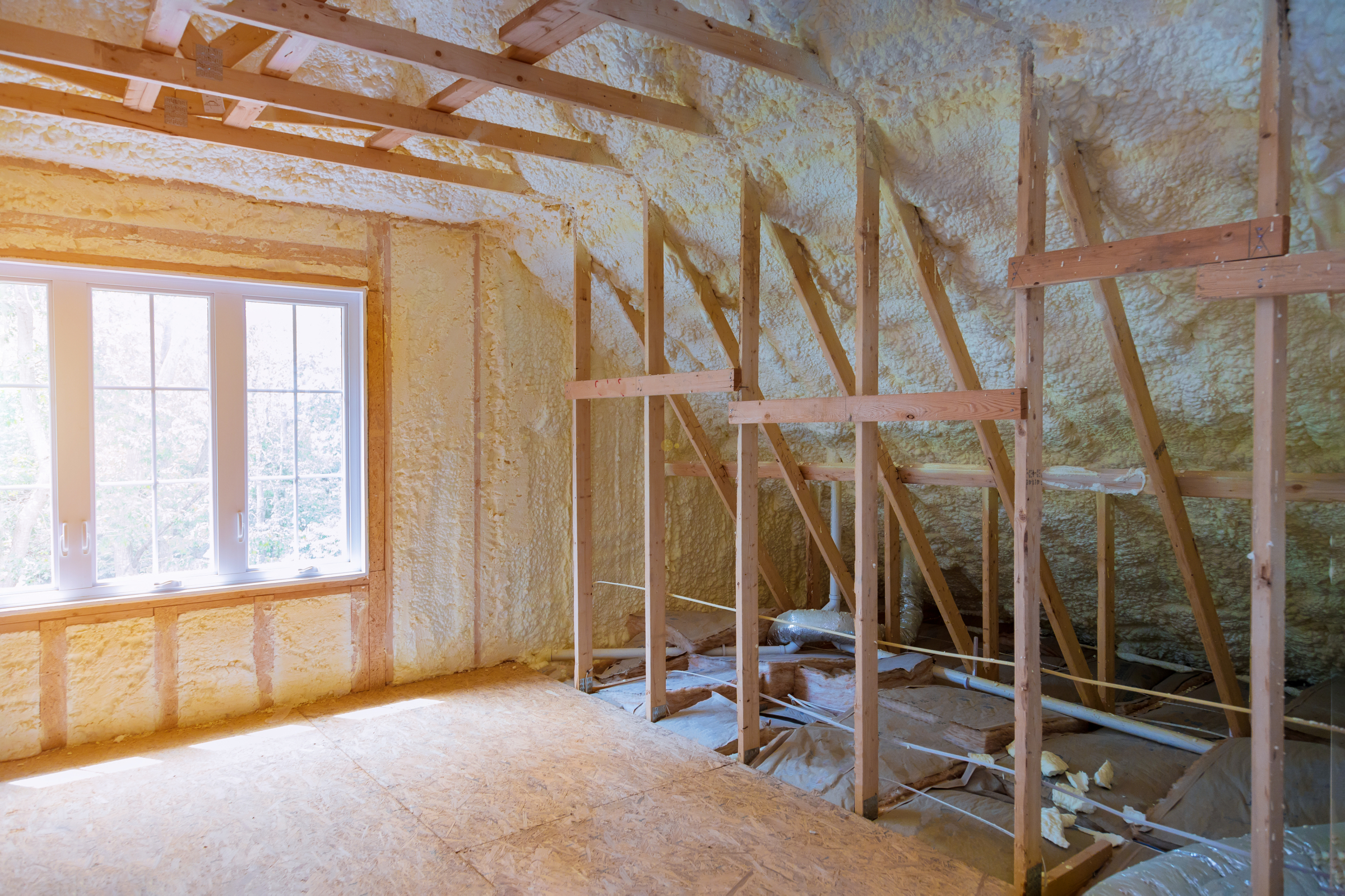Attic Insulation, Sprayfoam insulation