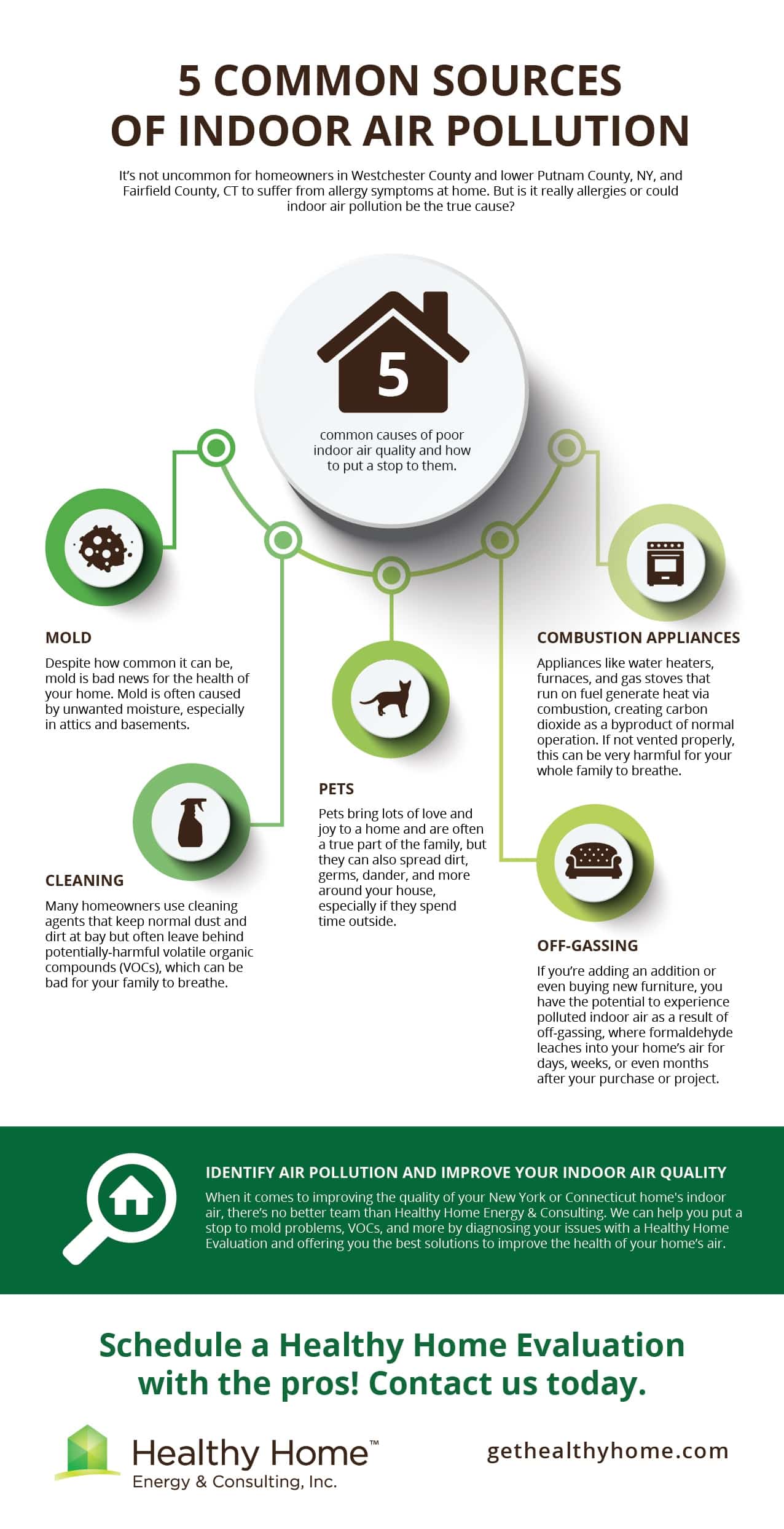 5 Common Sources of Indoor Air Pollution infographic