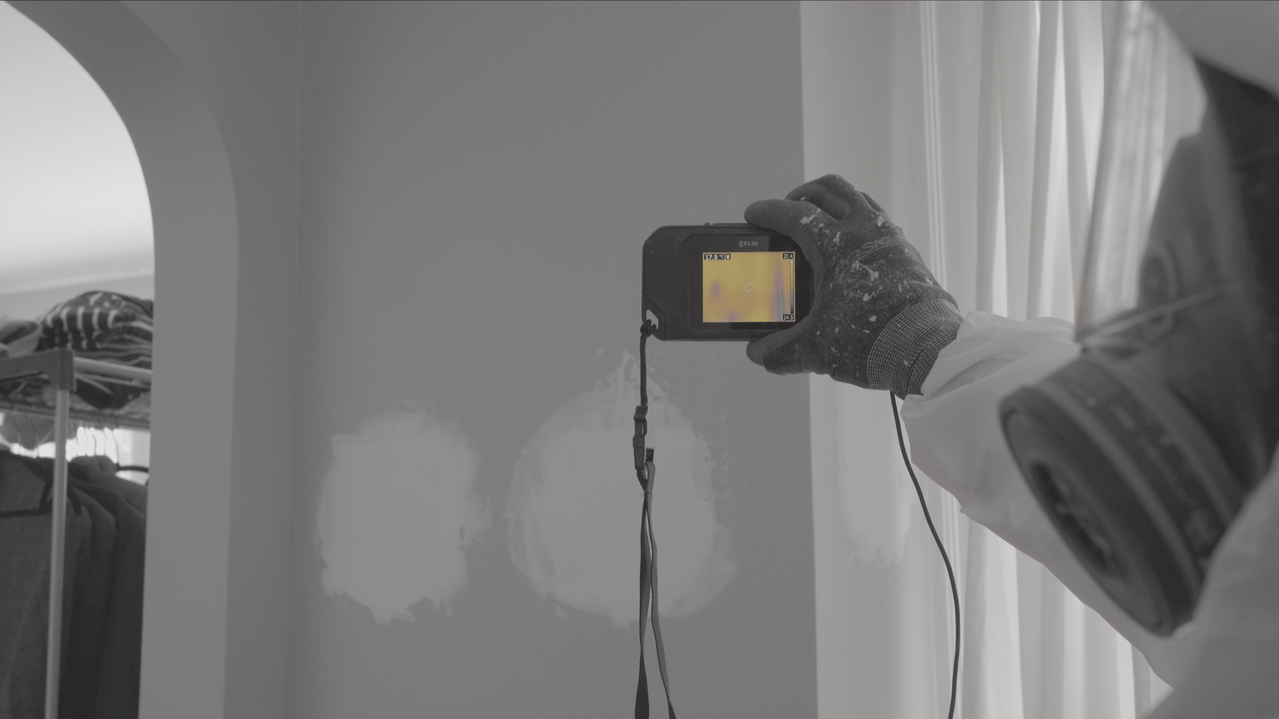 Thermal imaging of room in house